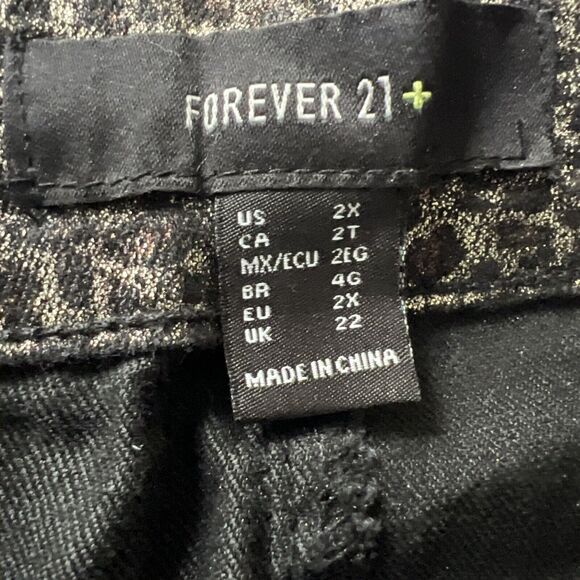 Forever‎ 21 Pants Women's Plus 2X Long Woven Stretch Snake Animal Print - Picture 9 of 10